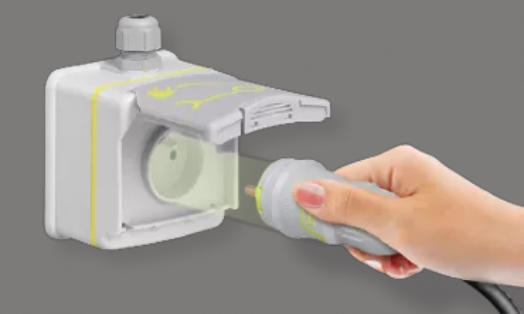 Aangepast laadstopcontact voor een elektrische wagen
