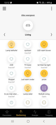 Domotica bedienen via de Niko Home Control app